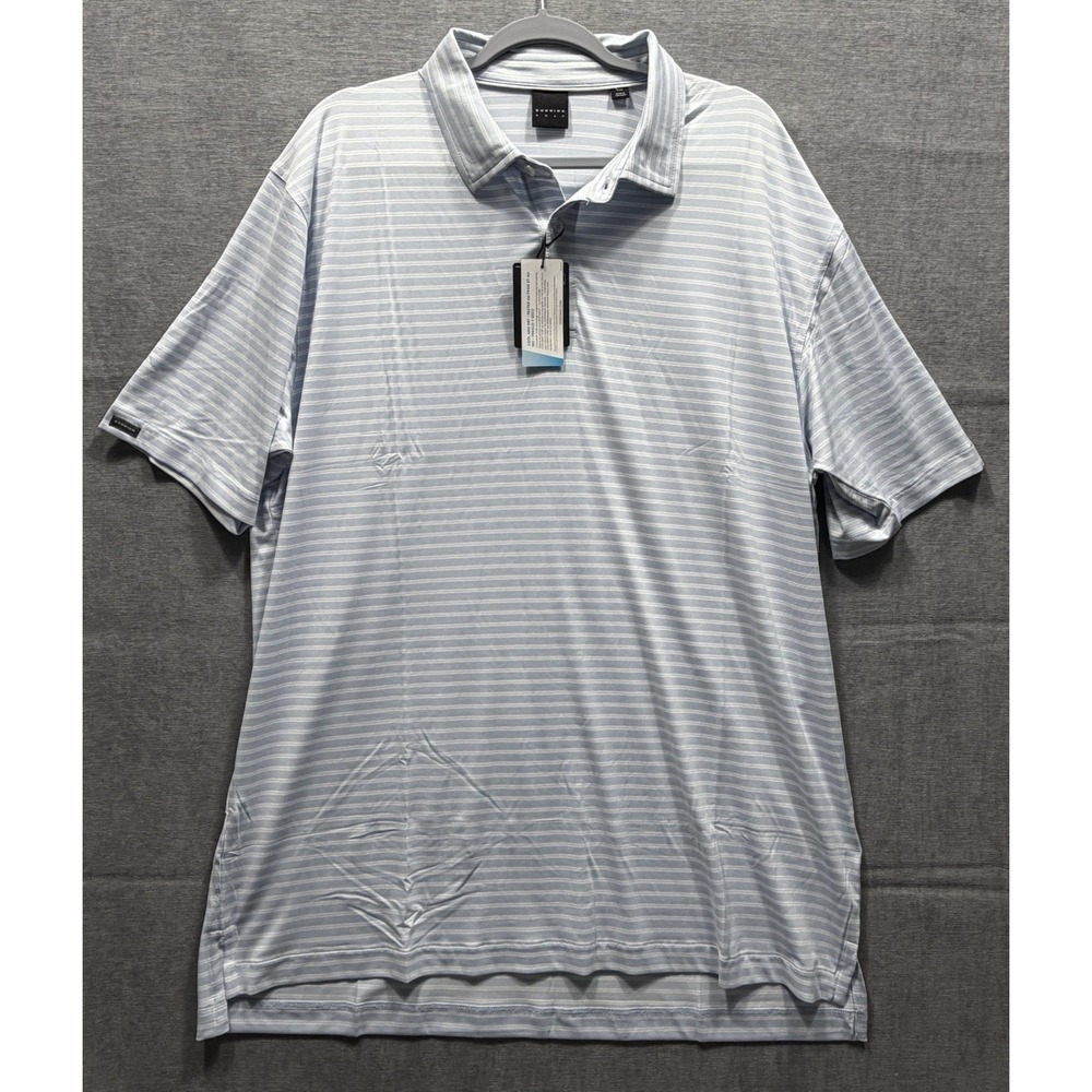 Dunning Golf Performance Fabric Coolmax Fragment Polo Shirt NWT Size XXL  Blue